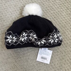 Janie and Jack Black and White Knit Beret